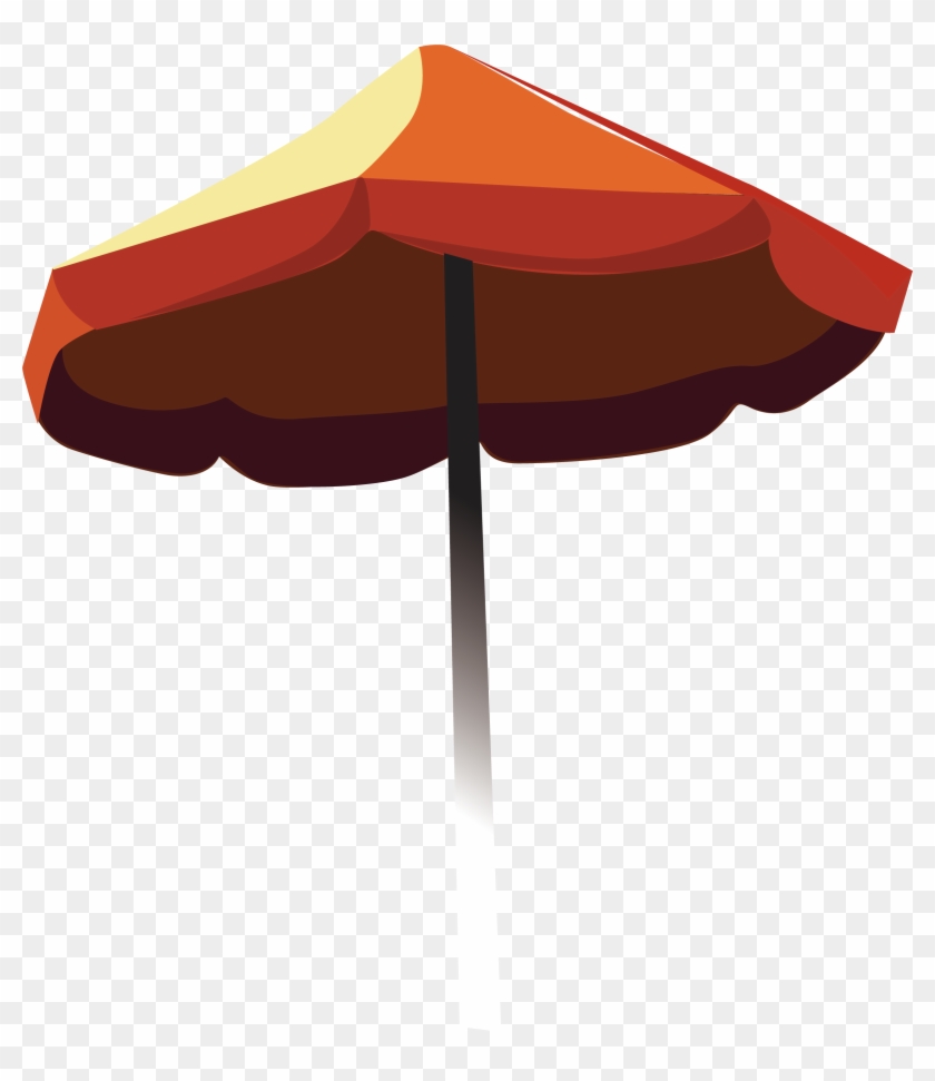 Cartoon Painted Beach Umbrella Vector 2366*2625 Transprent - Vector Graphics #1155270