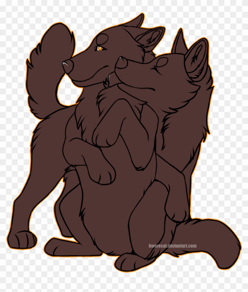 Chibi Wolf Couple Base By Houndssnack Chibi Wolf Couple Base Free Transparent Png Clipart Images Download