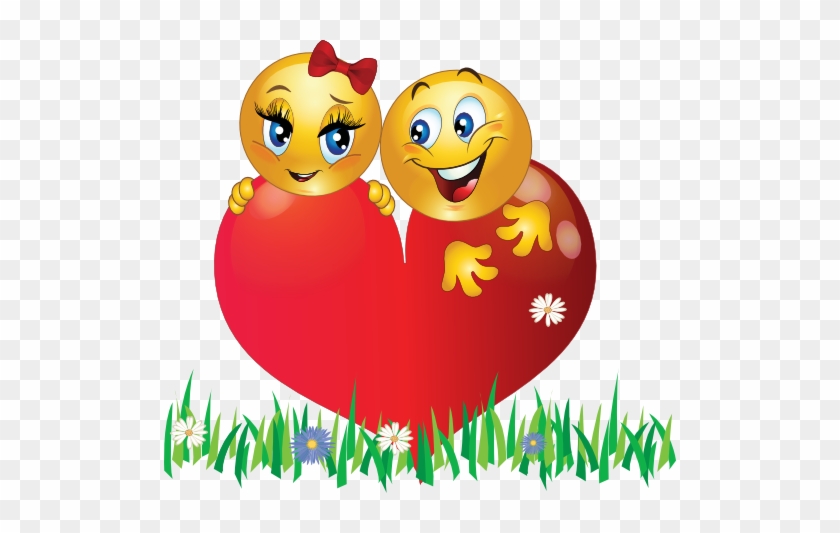 Lovers In Garden Smiley Emoticon Clipart - Happy New Year Emoji #1157426