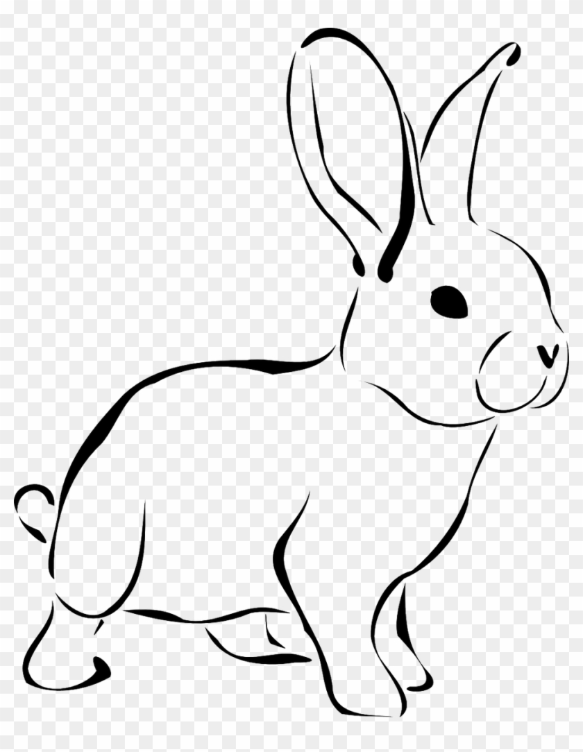 Easter Bunny Rabbit Clip Art - Rabbit Clipart Black And White - Free
