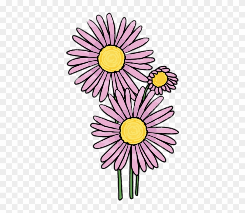 Pink Aster Clipart - Escaleras De Caracol En Planta #1159426