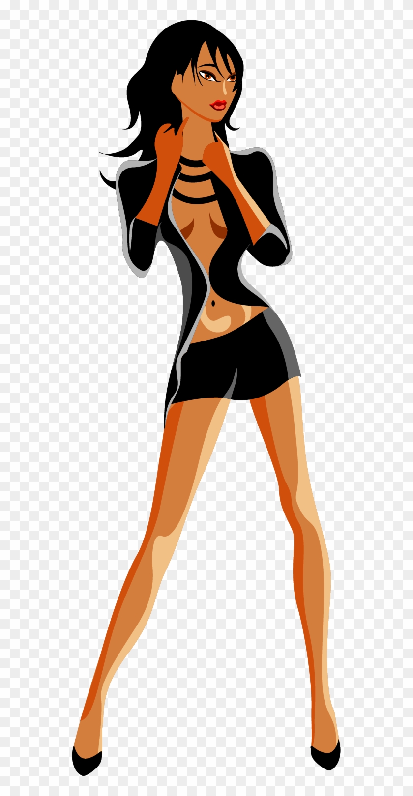 Adobe Illustrator Download Cartoon - Fashion Girl #1160086