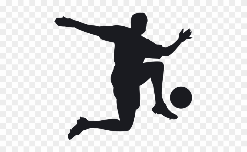 Man Paying Football Silhouette - Wall Sticker Football Player Silhouette #1161137