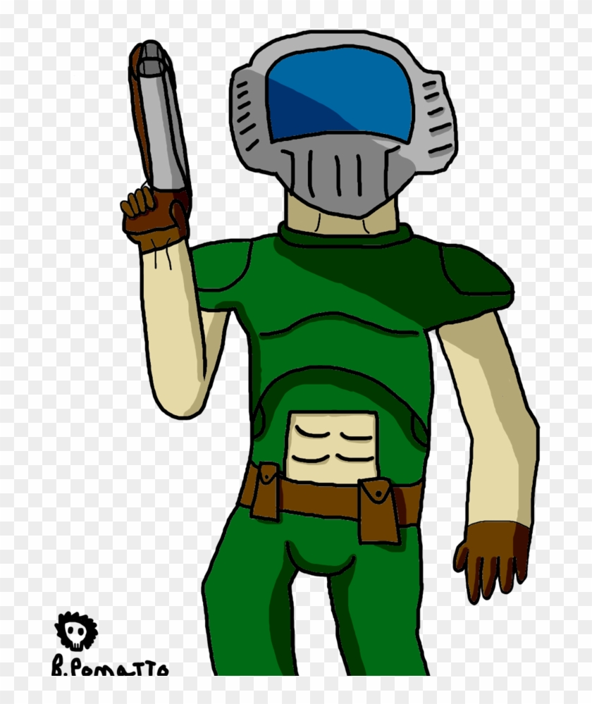 Doomguy By Bpomatto - Cartoon - Free Transparent PNG Clipart Images ...