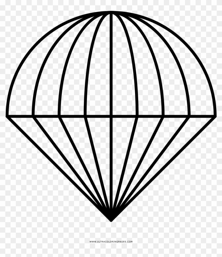 Parachute Coloring Page - Diamond Outline #1164530