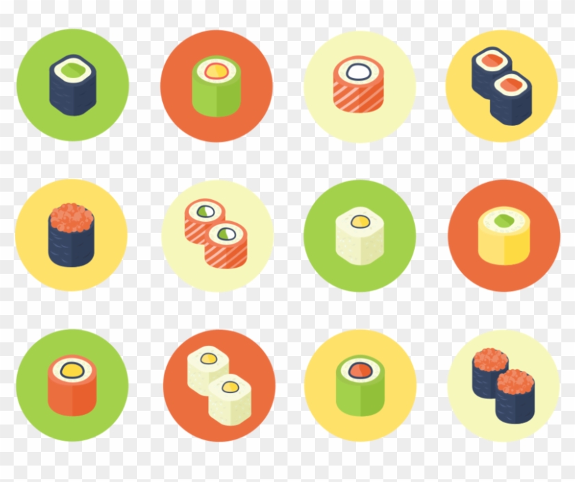 Rolled Sushi Flat Design By Zapolzun - Flat Design #1165763