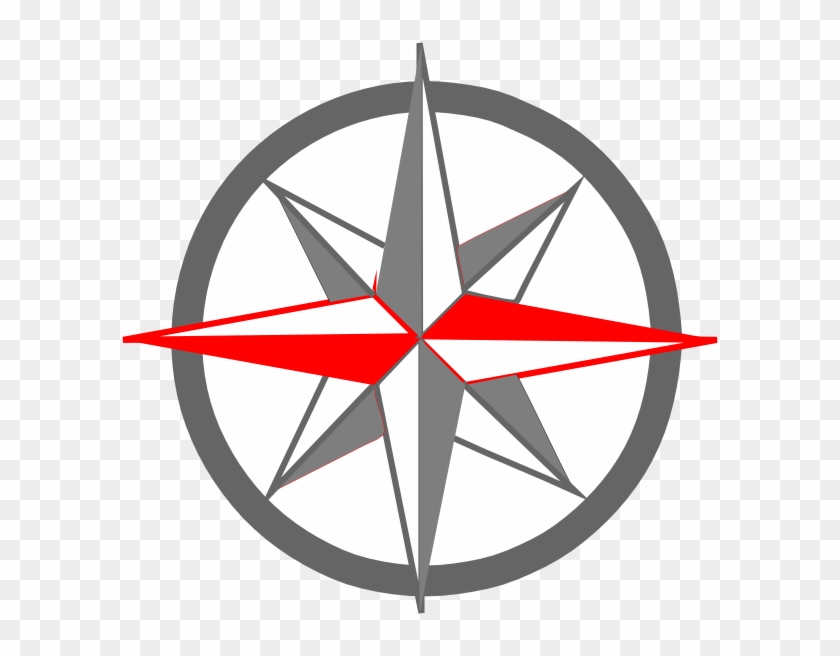 This Free Clip Arts Design Of Red Gray Compass - Emblem #1166209