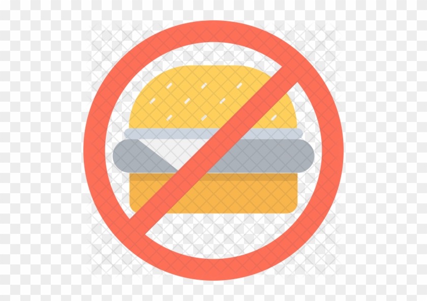 Unhealthy Food Icon - Hamburger Button #1167926