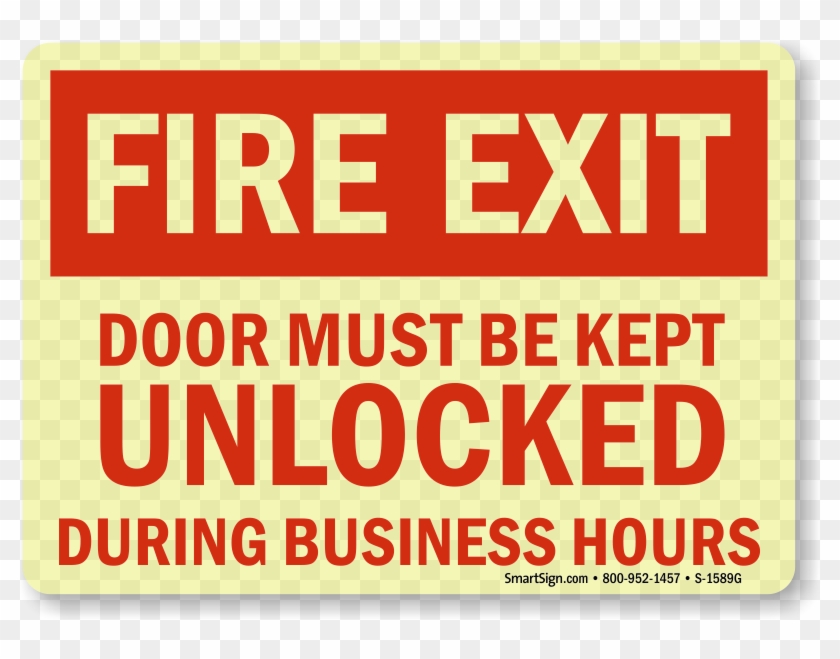 Zoom, Price, Buy - Mydoorsign 92439235 Fire Exit Do Not Block Keep Clear #1168450