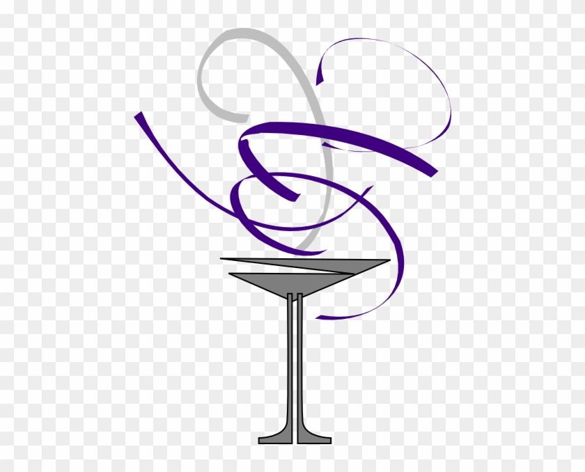 Purple And Silver Haze Clip Art At Clker - Cocktail Glass #1169248