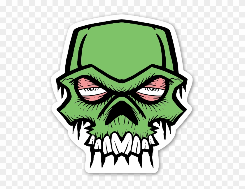 Green Skull Sticker - Skull #1171980