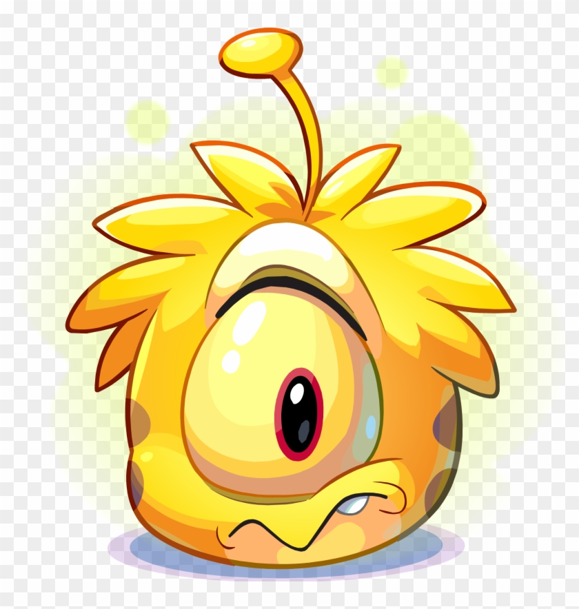 Yellow Alien Puffle Adoption - Club Penguin Alien Puffle - Free Transparent  PNG Clipart Images Download