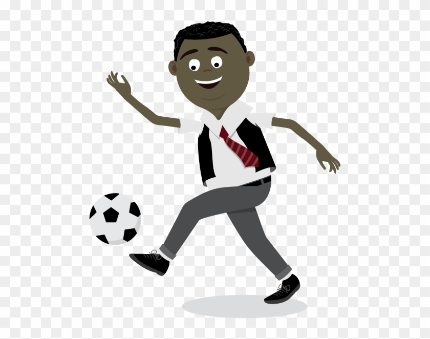 Boy In His School Uniform Playing Football - Occupational Therapy #1173209