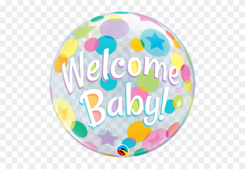 Qualatex 22 Inch Single Bubble Balloon - Welcome Baby #1173800