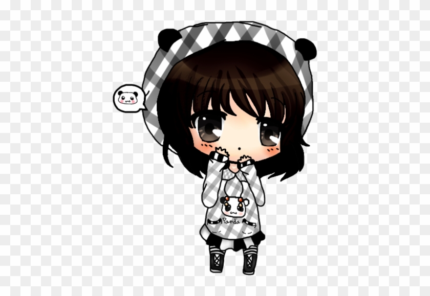 Anime Girl With Panda Hoodie Download Panda Girl Chibi Anime Free Transparent Png Clipart Images Download - anime cop girl roblox