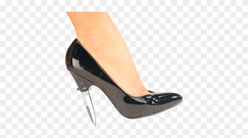 “erm Gon Manna Berf Noom,” She Replied - High Heel Stiletto Pump V Cut Toe Black Red Silver #1176141