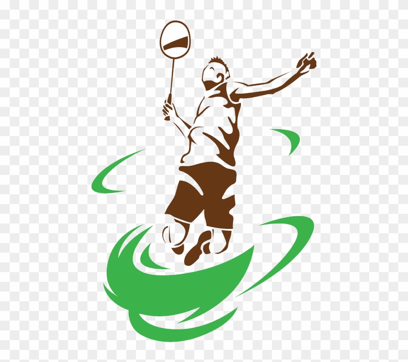 Badminton Smash Logo Illustration - Common Wealth Games 2018 In Hindi #1177463