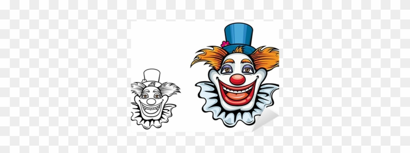 Vinyl Stickers Decals Happy Clown Face Cartoon Mascot #1179033