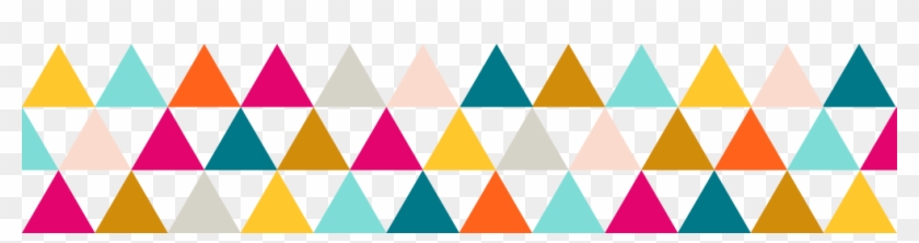 Three Rows Of Triangles In Bright Colors By Laceandyarn - Triangle #1181216