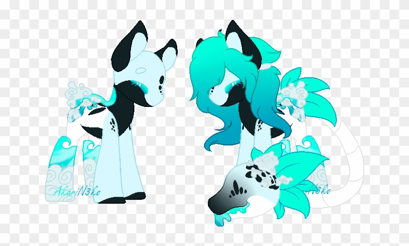 Teal Water Plant Bab Set Price Closed By Akarin3ko - Cartoon #1182368