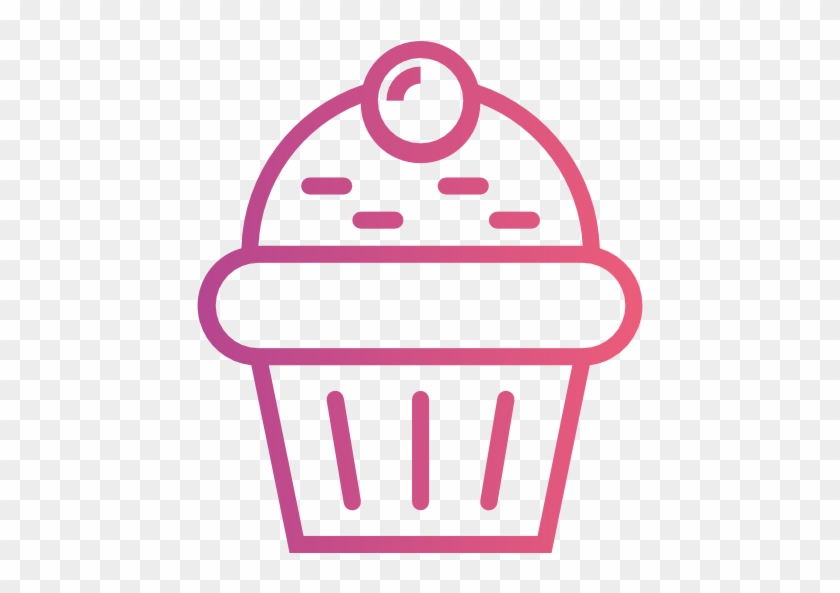 Pink M Line Clip Art - Cupcake #1182743