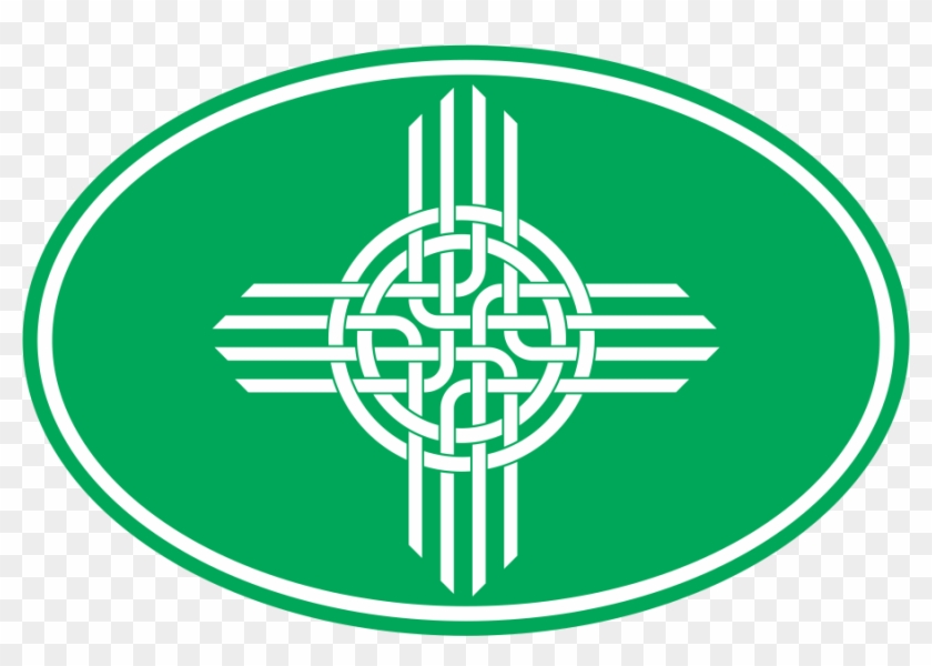 Celtic Zia Oval Decal Green - Symbols Of New Mexico #1184408