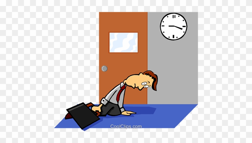 Late For Work Royalty Free Vector Clip Art Illustration - Clip Art #1184501