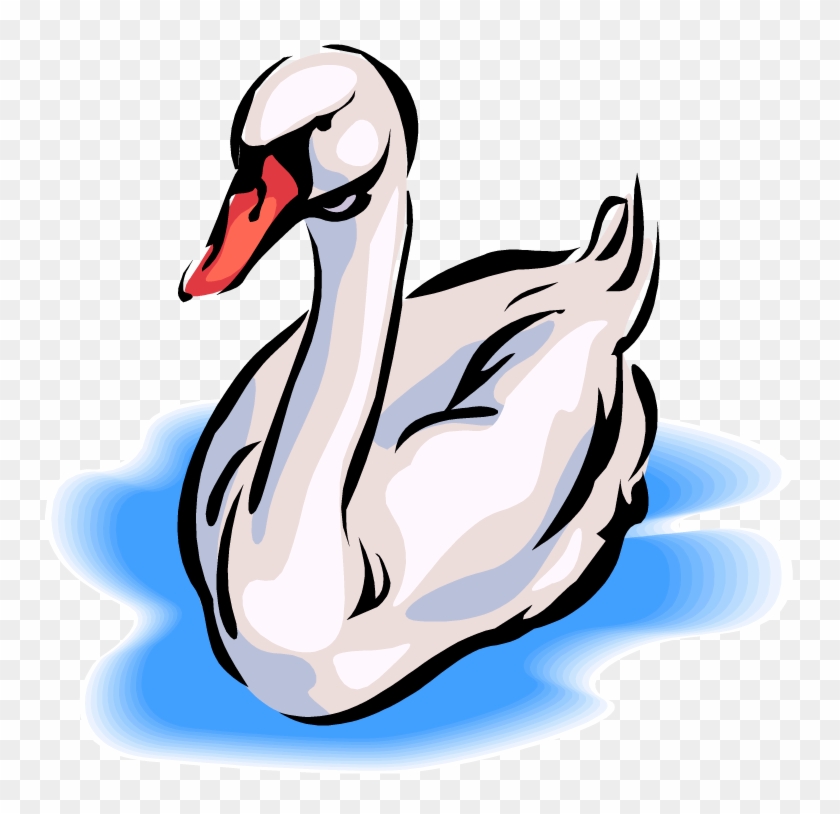 Swan Clipart Baby Swan - Swans Swimming Clipart #193160