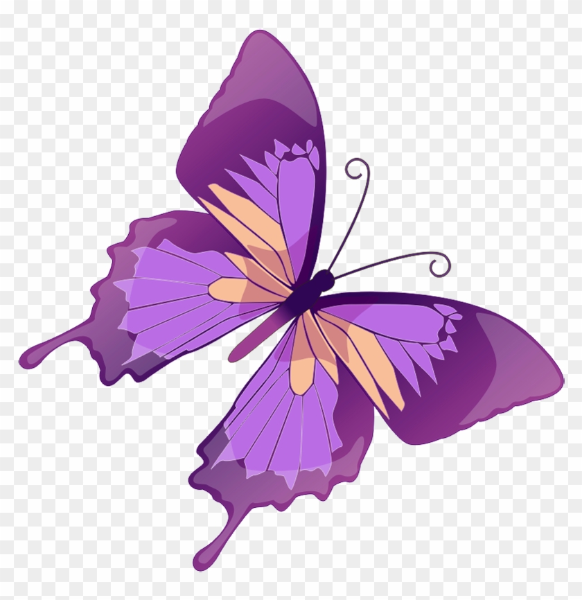 Purple Butterfly Clip Art - Butterfly Clip Art Purple #194170