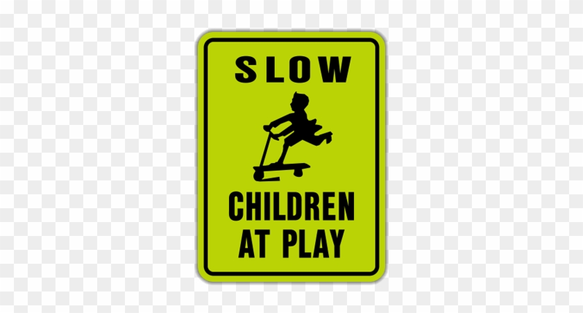 Diamond Grade Dg3 Fluorescent Yellow Green - Lynch Sign Sc-1 12 In. X 15 In. Slow Children Sign #1186351