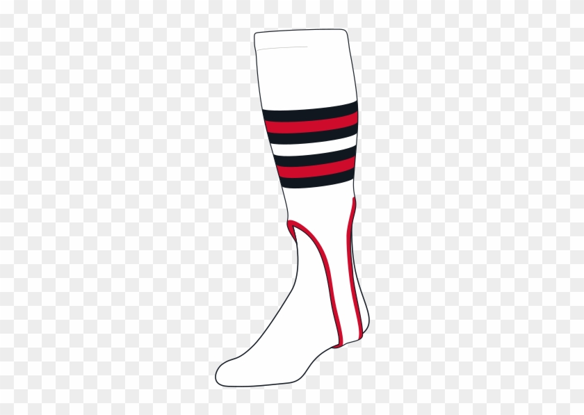 7 Inch Knit-in Stirrup - Tck Medium, 200i, 7" - White–navy Blue–scarlet Red #1187364