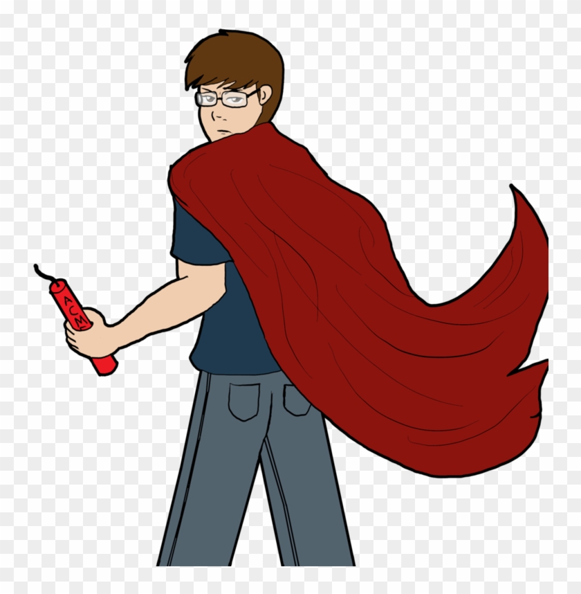 Cartoon Hero - Man With Cape Cartoon - Full Size PNG Clipart Images ...