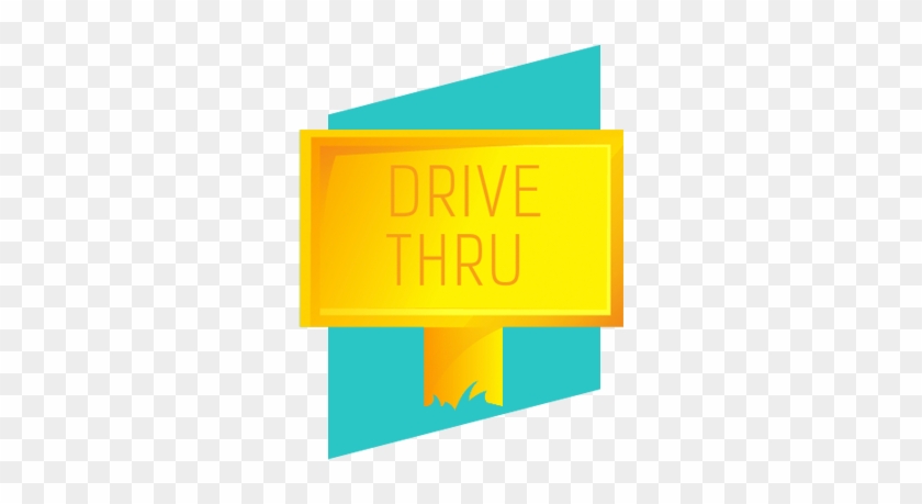 drive thru sign clipart