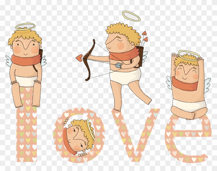 Cupid Heart Illustration - Cupid Heart Illustration #1192303