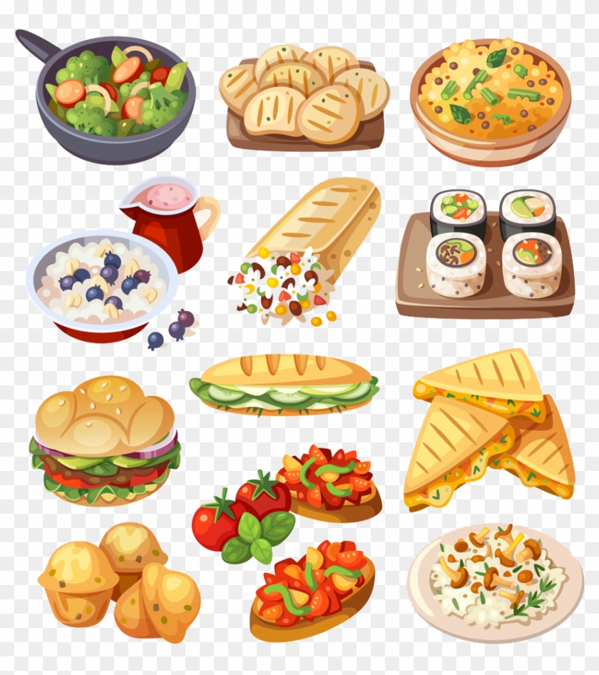 Fast Food Hamburger Sushi Illustration - 各 种 食物 #1192584