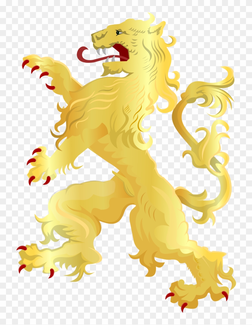 lion silhouette rampant
