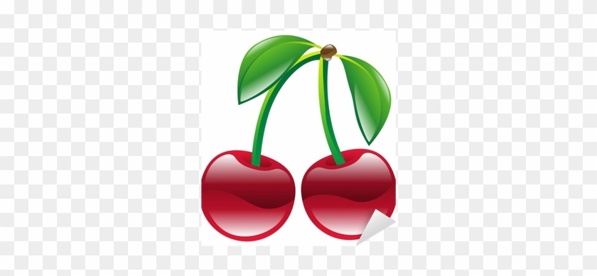 Illustration Of Cherry Fruit Icon Clipart Sticker • - Cherry Clipart #1196422