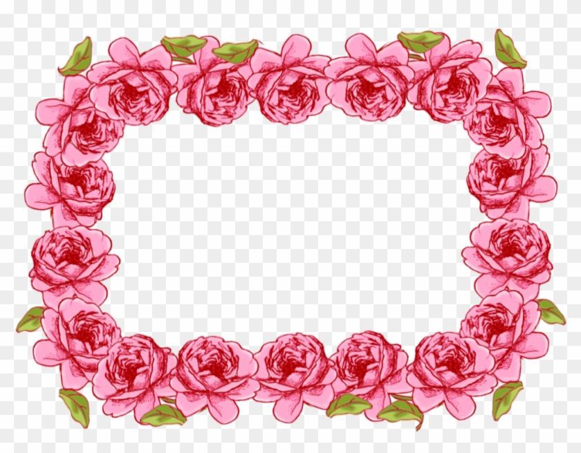 Garland Frame Transparent Png1 - Pink Vintage Frames Png #1197073