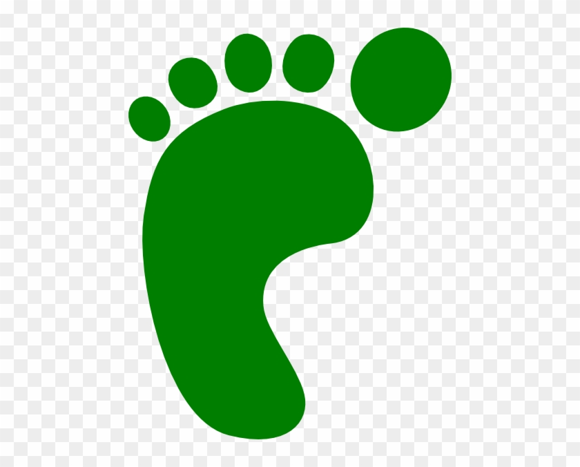 Olive Footprint Clip Art At Clker - Green Footprint Png #1200031