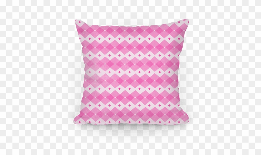 Pink Checkered Pattern Pillow - Check #1200261