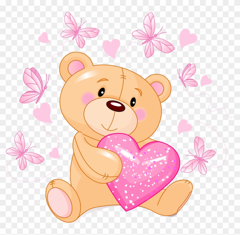 Cute Teddy Bears With Hearts Animation