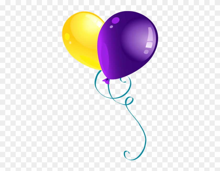 Purple Birthday Balloons Clipart 5 By Candice - Purple And Yellow Balloons #1202333