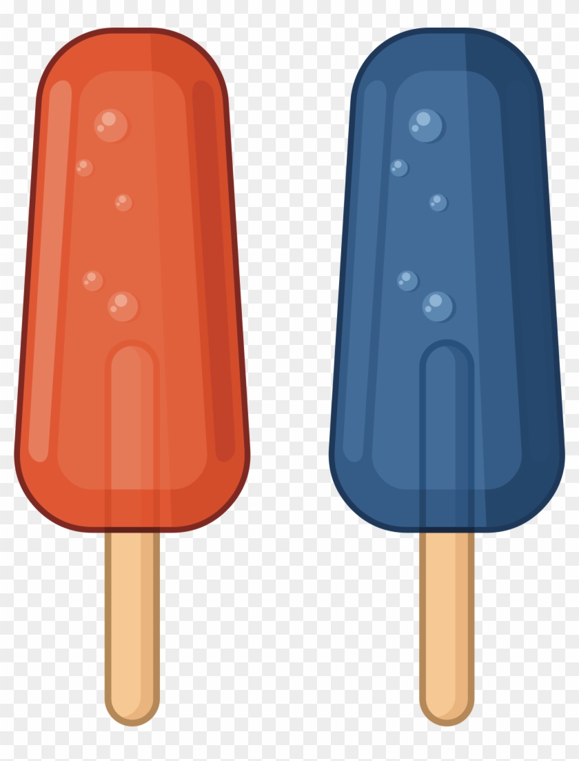 Голубое мороженое на палочке