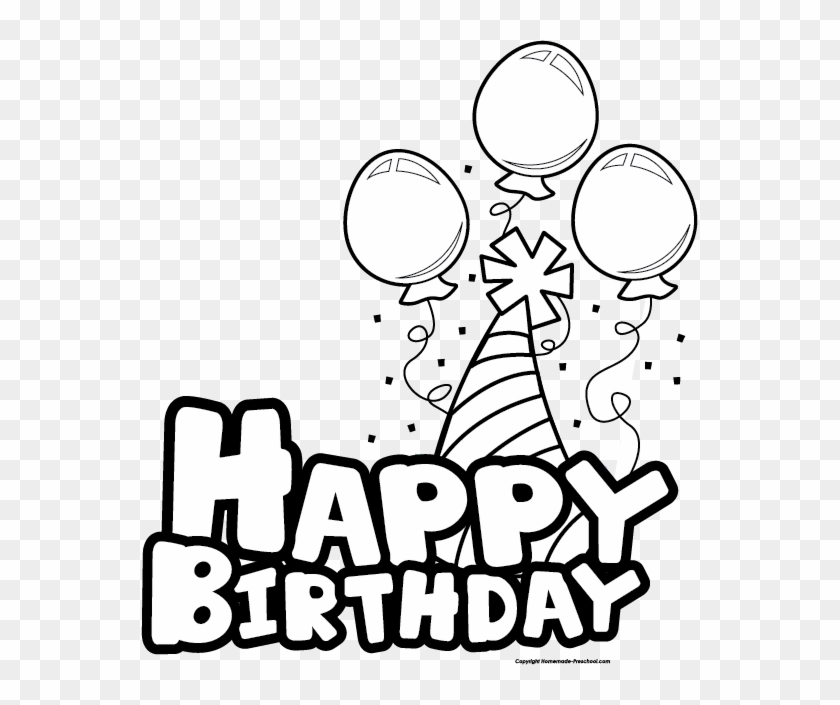 birthday balloons clipart black and white