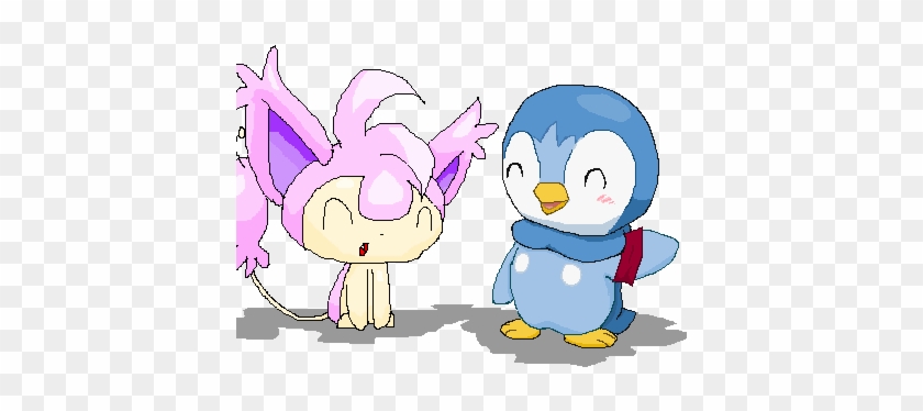 Skitty Piplup Collab - Cartoon #1209403