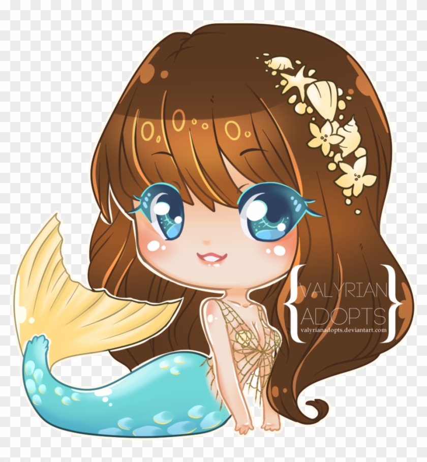 Mermaid Ripple Chibi By Valyriana - Mermaid Chibi Png - Free ...