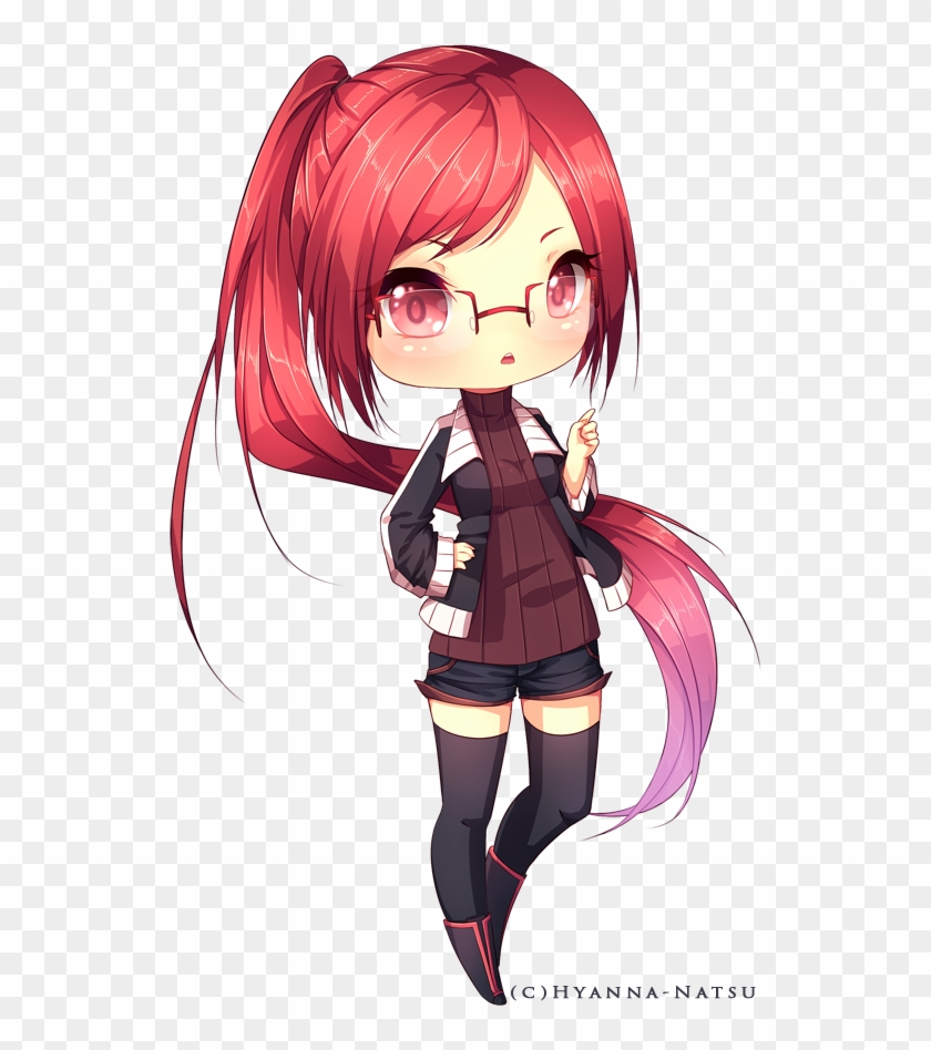 Anime Chibi Red Hair Chibi Girl Free Transparent Png Clipart Images Download - red anime girl hair roblox