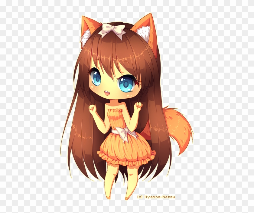 Chibi kitsune anime girl poster | tostadora