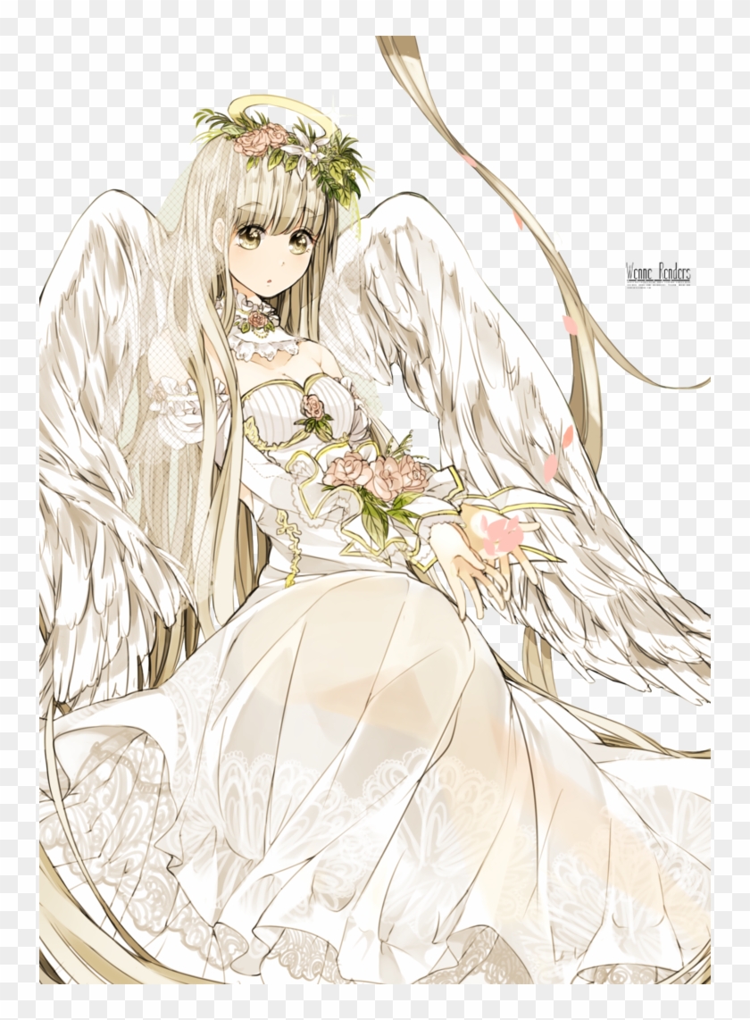 anime angel girl drawing