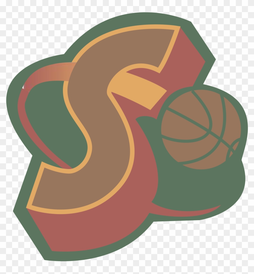 Seattle Supersonics Logo Black And White - Seattle Sonics Logo 1996 #1210898